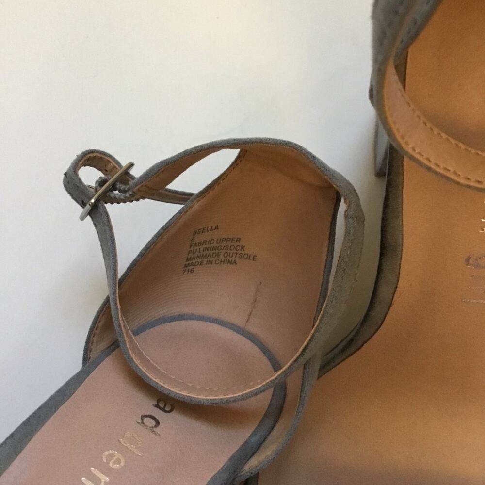 Madden Girl Blue-Gray Suede High Heels - Picture 9 of 12